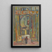 Uomo davanti l'ingresso del giardino - Sasza Blonder — quadro incorniciato alla parete
