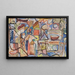 Composition Geometrica con Personaggi - Sasza Blonder — quadro incorniciato alla parete