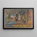 Nature morte con bottiglie e caraffa - Sasza Blonder — quadro incorniciato alla parete