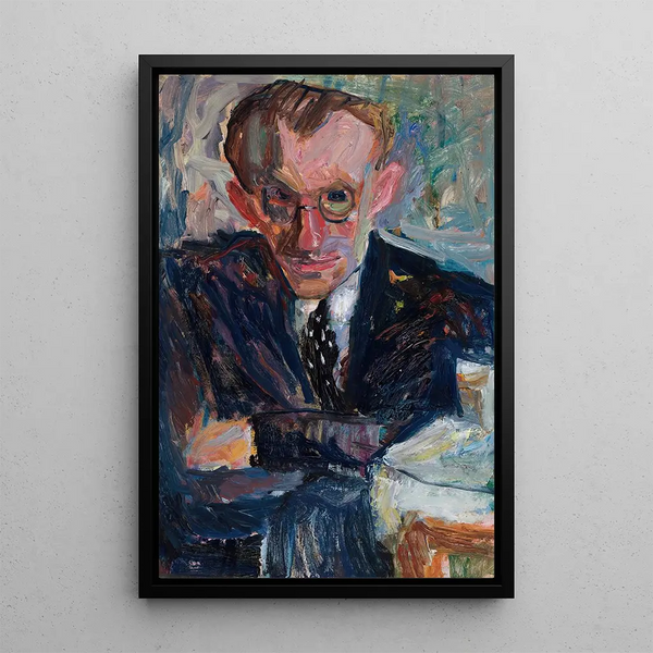 Portrait d'un homme avec des lunettes - Sasza Blonder — quadro incorniciato alla parete