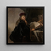 Savant nella sua stanza di studio - Rembrandt van Rijn — quadro incorniciato alla parete