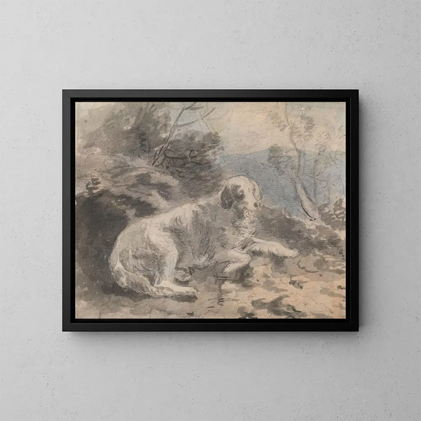 Un epagneul in un paesaggio - Sawrey Gilpin — quadro incorniciato alla parete