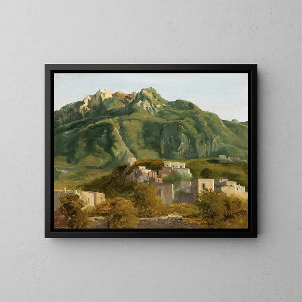Village sull'isola di Ischia - Sébastien Norblin de la Gourdaine — quadro incorniciato alla parete