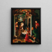 Adorazione dei pastori - Scuola di Bruges — quadro incorniciato alla parete