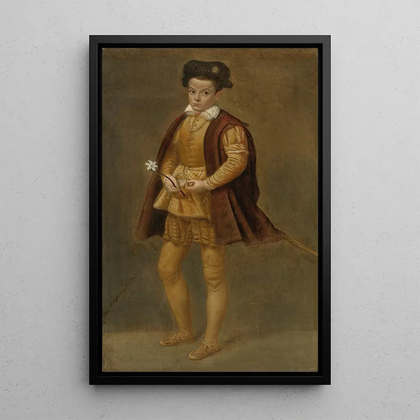 Portrait en pied d'un garçon - Ecole de Crémone — quadro incorniciato alla parete