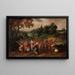I Fratelli di Giuseppe in viaggio per comprare il grano in un paesaggio boscoso - Scuola di Hans Jordaens III — quadro incorniciato alla parete