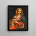 Vergine con Bambino - Scuola di Leonardo da Vinci — quadro incorniciato alla parete