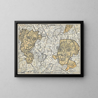senza titolo - Scuola di Pavel Filonov — quadro incorniciato alla parete
