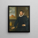 Ritratto di un gentiluomo - Scuola del Veneto — quadro incorniciato alla parete