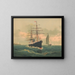 Entrée dans le port de Boston - Schultz Co Lith — quadro incorniciato alla parete
