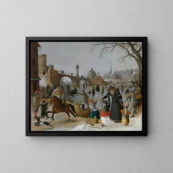 Piaceri d'inverno - Sebastian Vrancx — quadro incorniciato alla parete