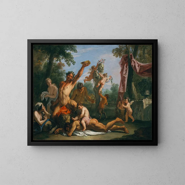 Un Bacchanal - Sebastiano Ricci — quadro incorniciato alla parete