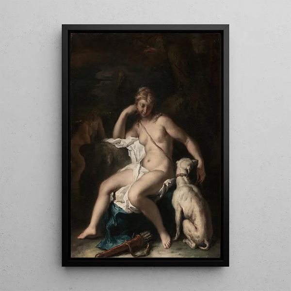 Diane et son chien - Sebastiano Ricci — quadro incorniciato alla parete