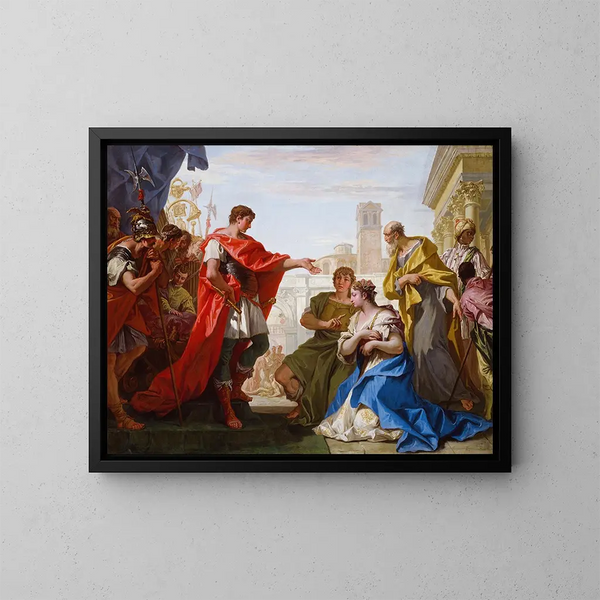 La Tempérance de Scipion - Sebastiano Ricci — quadro incorniciato alla parete
