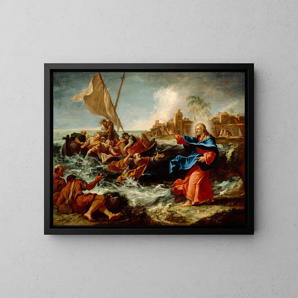 La Pêche miraculeuse - Sebastiano Ricci — quadro incorniciato alla parete