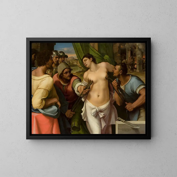 Martyre di Santa Agata - Sebastiano del Piombo — quadro incorniciato alla parete