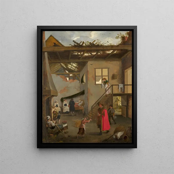 Visite aux malades - Sebastian Vrancx — quadro incorniciato alla parete