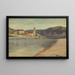 Vista di Dürnstein dalla riva opposta del Danubio - Serafin Maurer — quadro incorniciato alla parete