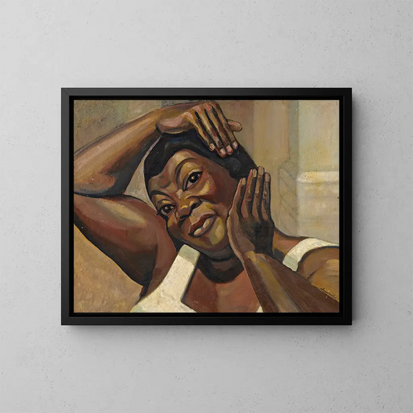 Coiffant ses cheveux - Sergey Yurievich Sudeikin — quadro incorniciato alla parete