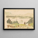 Île de la Constitution e Fonderie da West Point New York - Seth Eastman — quadro incorniciato alla parete