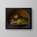 Nature morte con frutta e bicchiere di vino - Severin Roesen — quadro incorniciato alla parete