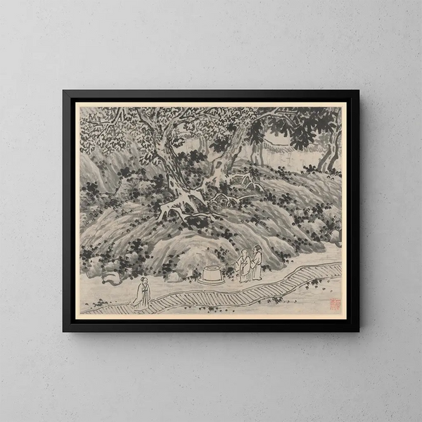 Le Printemps des fous - Shen Zhou — quadro incorniciato alla parete
