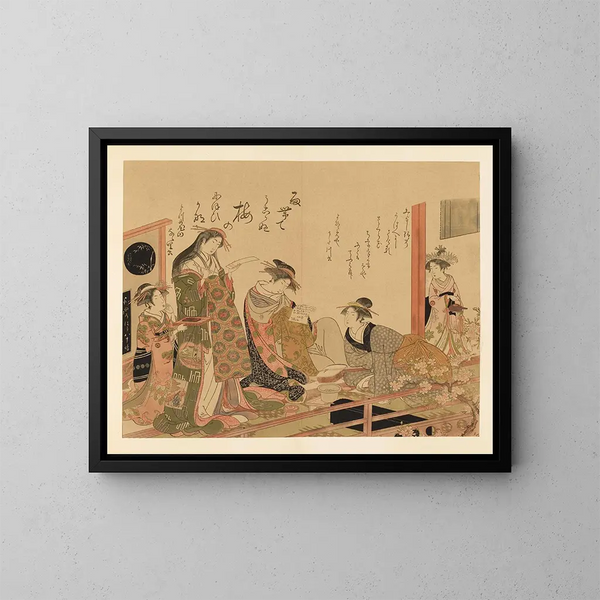 Capolavori selezionati della scuola Ukiyo-e Pl06 - Shinichi Tajima — quadro incorniciato alla parete
