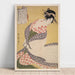 Riproduzione del dipinto Shira-uchikake - Il soprabito bianco - Kitagawa Utamaro