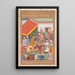 Timur distribuisce i regali del suo nipote, il Principe di Multan, da un Zafarnama Libro delle Vittorie - Shravana — quadro incorniciato alla parete