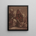 Due personaggi maschili barbuti seduti - Sigismondo Caula — quadro incorniciato alla parete