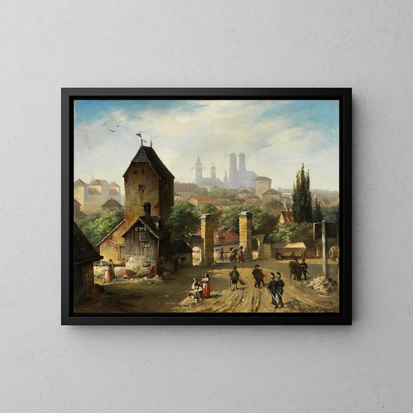 Vista di Monaco - Sigmund Eggert — quadro incorniciato alla parete