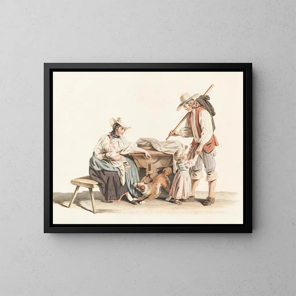 Il ritorno del contadino - Sigmund Freudenberger — quadro incorniciato alla parete