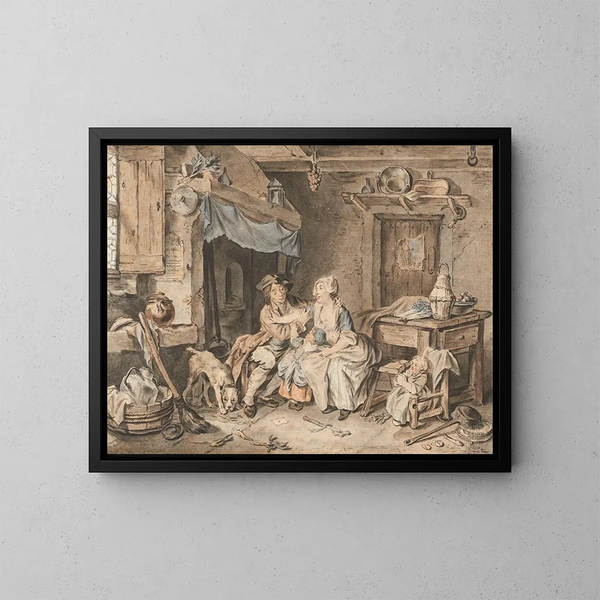 La gioiosa famiglia - Sigmund Freudenberger — quadro incorniciato alla parete