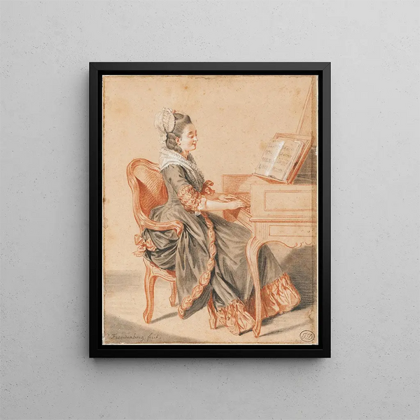 Una pianista - Sigmund Freudenberger — quadro incorniciato alla parete