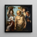 Silène e le quattro stagioni - Jacob Jordaens — quadro incorniciato alla parete