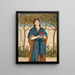 Una sacerdotessa di Diana che offre delle papaveri - Simeon Solomon — quadro incorniciato alla parete