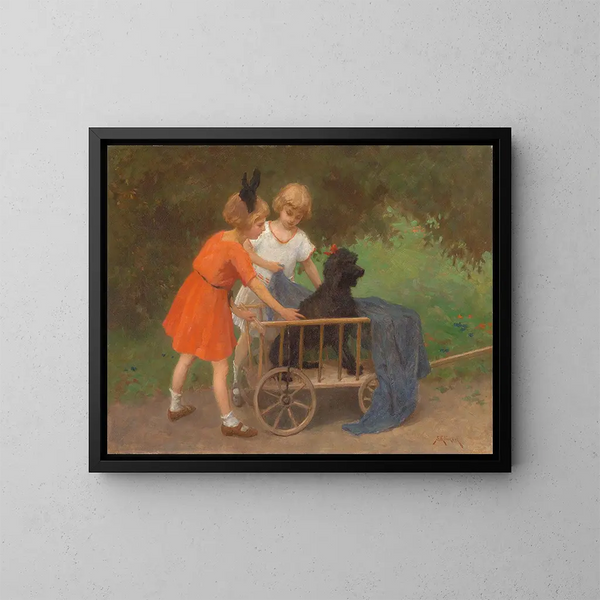 Compagno di gioco paziente - Simon Glücklich — quadro incorniciato alla parete