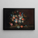 Fiori in un cesto di vimini su un davanzale di pietra - Simon Hardime — quadro incorniciato alla parete
