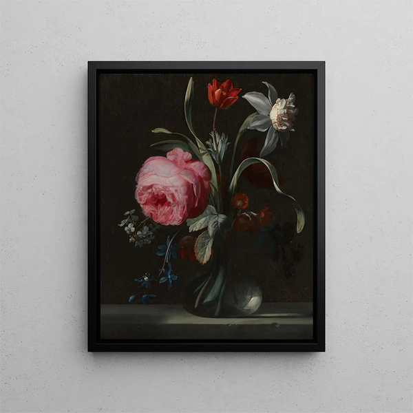 Fiori in un vaso - Simon Verelst — quadro incorniciato alla parete