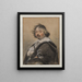 Ritratto di un uomo di profilo rivolto a sinistra - Simon Vouet — quadro incorniciato alla parete
