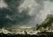 Nave in Pericolo al Largo di una Costa Rocciosa - Simon de Vlieger — vista dell’opera
