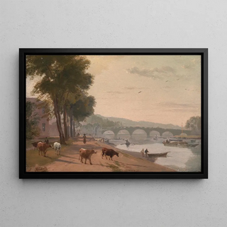 Sir Augustus Wall Callcott - A View of Richmond Bridge on the Thames.webp