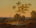 Un accampamento al tramonto - Sir Charles D'Oyly — vista dell’opera