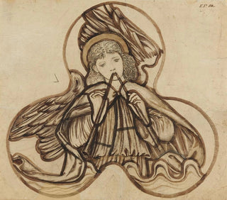 Angelo che suona la flauto - Sir Edward Coley Burne-Jones — vista dell’opera