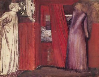 Sir Edward Coley BurneJones - Fair Rosamund and Queen Eleanor.webp