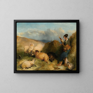 Sir Edwin Henry Landseer - Lassie Herding Sheep.webp