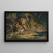 Leone che difende la sua preda - Sir Edwin Henry Landseer — quadro incorniciato alla parete