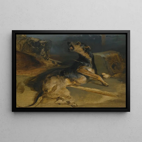 Studio di un Cane Ferito di Le Talisman di Walter Scott - Sir Edwin Henry Landseer — quadro incorniciato alla parete
