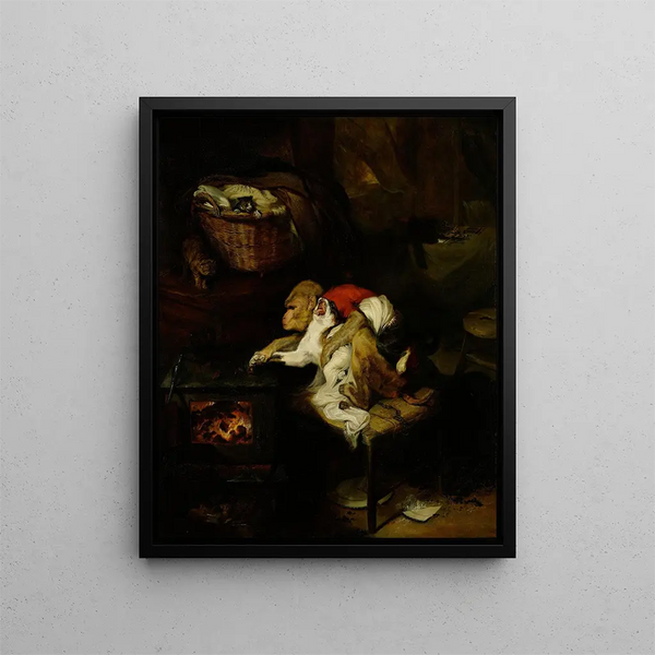 La zampa del gatto - Sir Edwin Henry Landseer — quadro incorniciato alla parete
