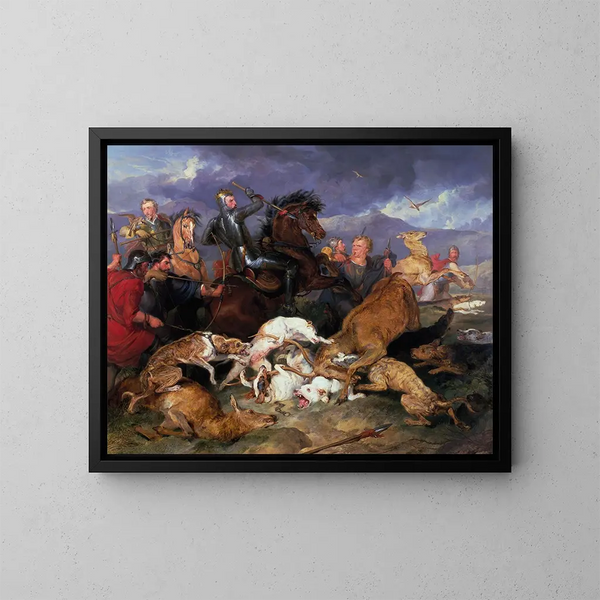 La caccia di Chevy Chase - Sir Edwin Henry Landseer — quadro incorniciato alla parete